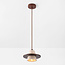 Hanglamp Caelio van travertin (natuursteen) met houten detail