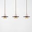 3-lichts Japandi hanglamp Caelio - travertin (natuursteen) en hout