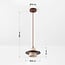 Hanglamp Caelio - travertin (natuursteen) met houten detail