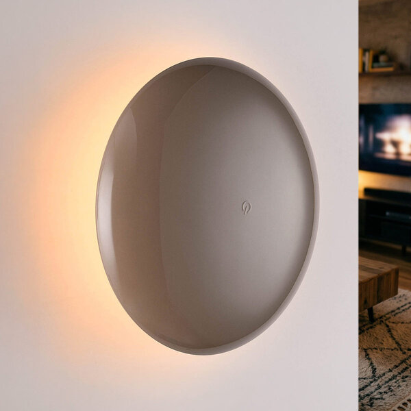 Oplaadbare wandlamp Ariso taupe met touch dimmer en instelbare lichtkleur