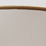 Hanglamp Ovala Ø60 cm - beige linnen kap met bruine accenten