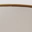 Moderne hanglamp Ovala met beige linnen kap en bruine accenten Ø60 cm