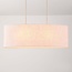 Minimalistische hanglamp Lureva beige met linnen kap, 2-lichts