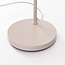Moderne staande booglamp Lerava beige met linnen kap