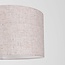 Moderne staande booglamp Lerava beige met linnen kap