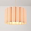 Hanglamp Celine met geplooide linnen kap in beige