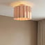 Plafondlamp Celie - geplooide linnen kap in beige