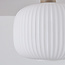 Plafondlamp Ilyana - geribbeld melkwit glas in beige