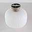 Plafondlamp Ilyana van geribbeld melkwit glas in beige