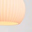 6-lichts hanglamp Odalyn - beige met geribbeld melkwit glas