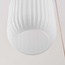 6-lichts hanglamp Odalyn - beige met geribbeld melkwit glas