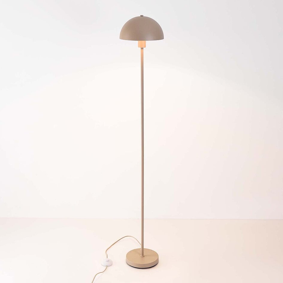 Mushroom vloerlamp Sorai van beige metaal