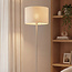 Vloerlamp Avana beige met linnen kap