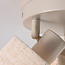 Beige plafondlamp Avan met 3 verstelbare linnen kappen
