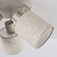 Plafondlamp Avan - beige met 3 verstelbare linnen kappen
