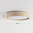 Plafondlamp Palomo beige met geribbelde rand en 3-staps dimbare LEDs
