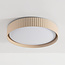 Plafondlamp Palomo beige met geribbelde rand en 3-staps dimbare LEDs