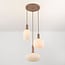 Hanglamp Viola 3-lichts - opaal glas en beige