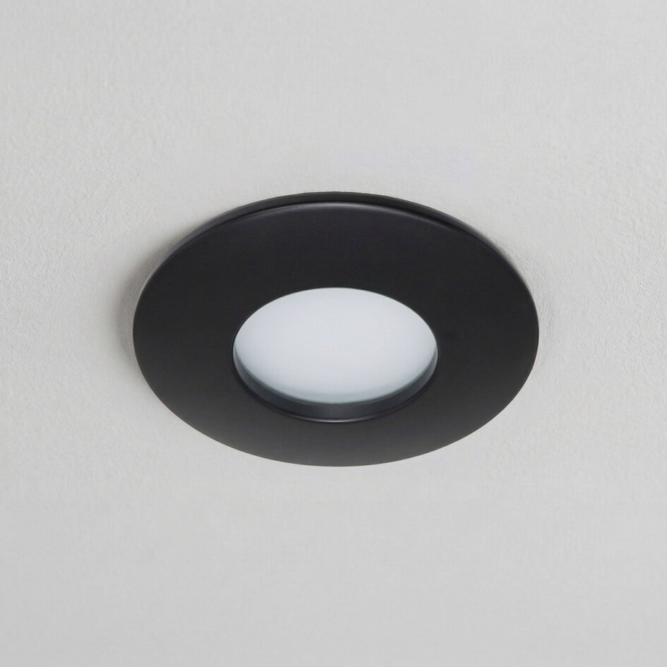 Inbouwspot Rex zwart voor badkamer