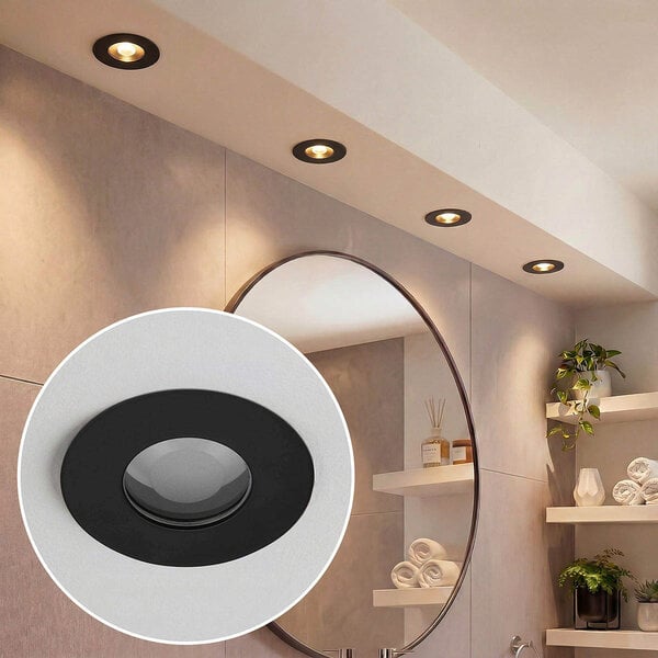 Inbouwspot Ray zwart voor badkamer