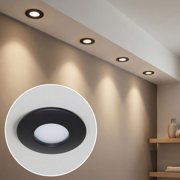 Inbouwspot Rex - zwart