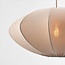 Hanglamp Elyora van stof in taupe