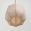 Hanglamp Syvra 3-lichts van linnen in taupe