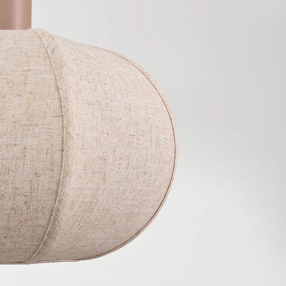 Hanglamp Tayra van linnen - taupe