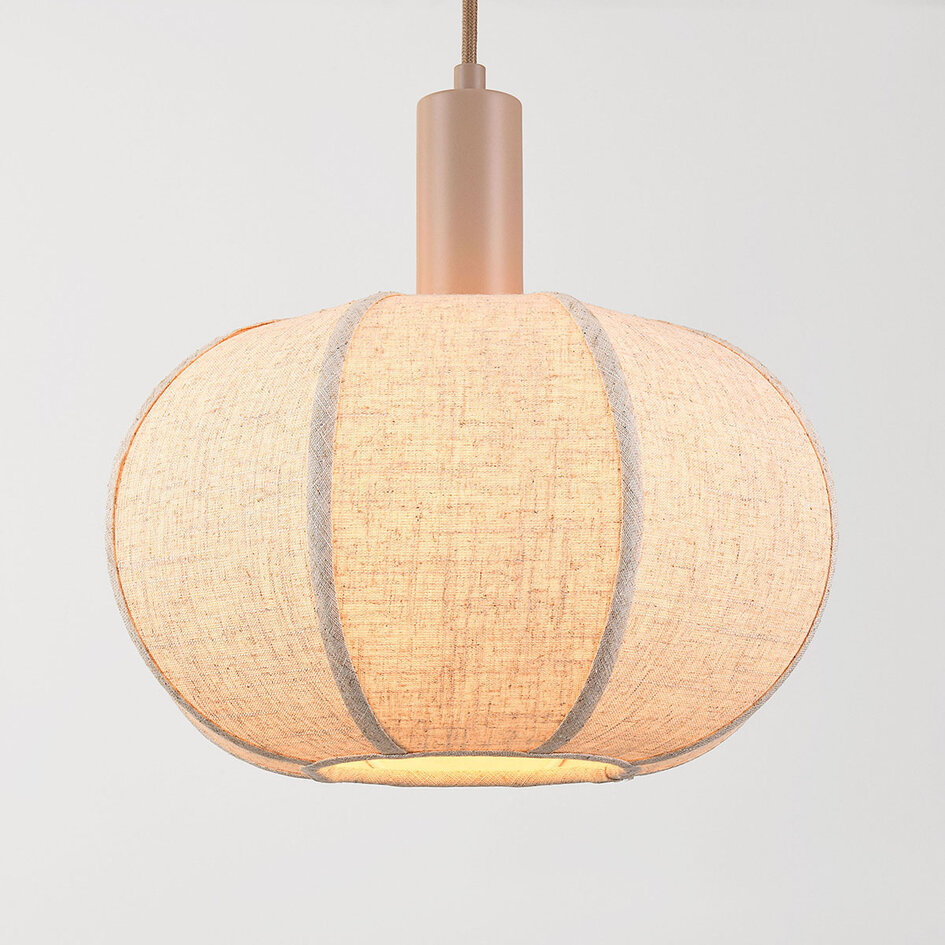 Hanglamp Tayra van linnen - taupe