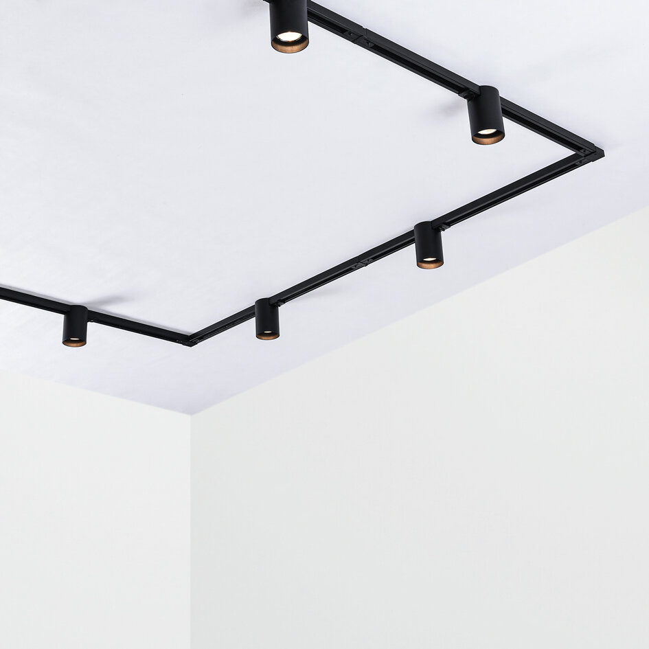 1-fase railspot Zylox - zwart