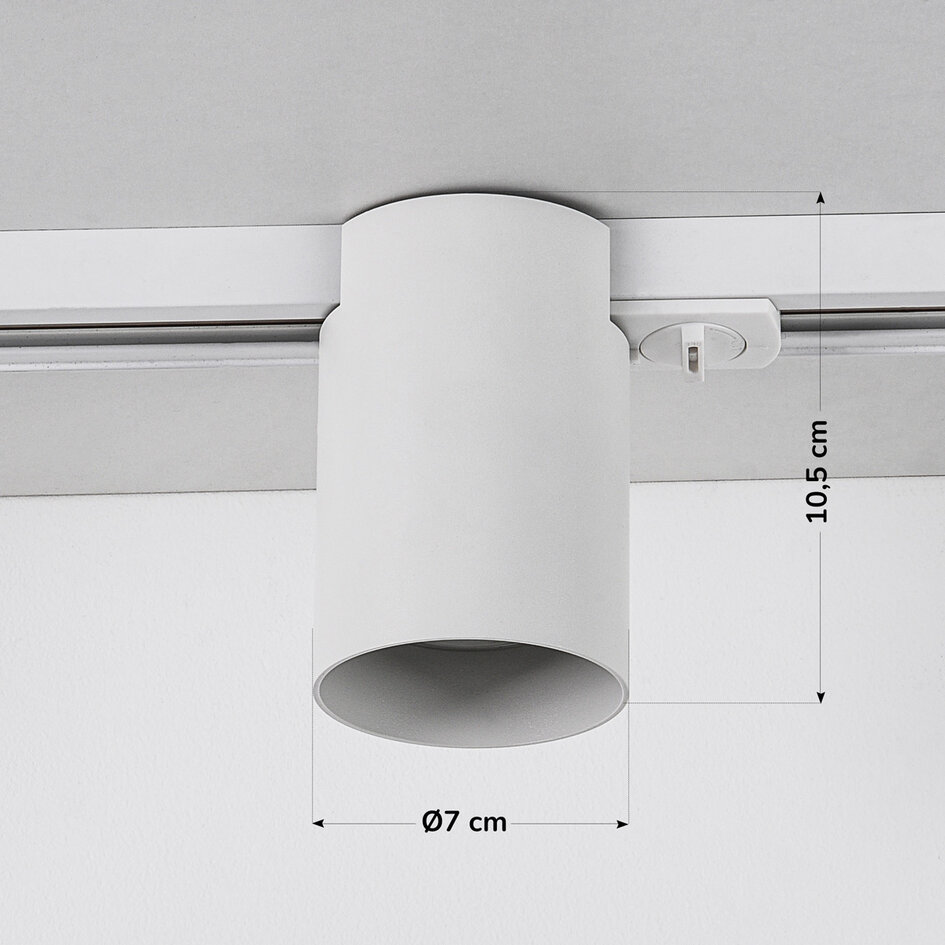 1-fase railsysteem van 3 meter met Zylox spots - wit