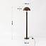 Mushroom vloerlamp Alexi van metaal - bruin