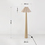 Vloerlamp Maude met geplooide linnen kap in beige