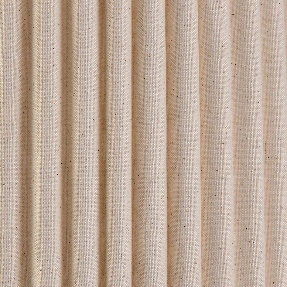 Gebogen vloerlamp Pedro met geplooide kap - zandbeige