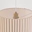 Gebogen vloerlamp Pedro met geplooide kap - zandbeige