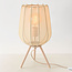 Tafellamp Solva van stof in lichtbeige