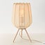 Tafellamp Solva van stof - lichtbeige