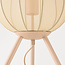 Tafellamp Solva van stof in lichtbeige