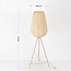 Vloerlamp Solvo van stof - lichtbeige