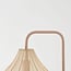 Staande booglamp Siena van stof - warm zandbeige