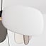 Hanglamp Zandor van stof - taupe, lichtgrijs en wit