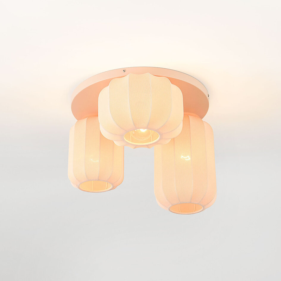 3-lichts Japandi plafondlamp Sandel