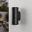 Buiten wandlamp Soria LED up en down light in zwart
