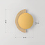Wandlamp Kiro met geïntegreerde LED en travertin (natuursteen) - goud en zandbeige