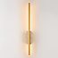 Wandlamp Lima met geïntegreerde LED en travertin (natuursteen) - goud