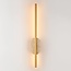 Badkamer wandlamp Lima met geïntegreerde LED en travertin (natuursteen) - goud