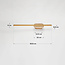 Badkamer wandlamp Lima met geïntegreerde LED en travertin (natuursteen) - goud