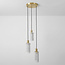 Minimalistische hanglamp Valji 3-lichts met geperforeerde kappen