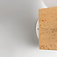 Wandlamp Emi met travertin (natuursteen) en melkwitte bol