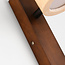Verstelbare wandlamp Flawe met geïntegreerde LED en travertin (natuursteen) en hout